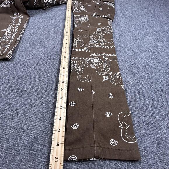 NOVA MEN Cargo Pants Mens 30 Bandana Print Summer Games HD18-107 Streetwear - Picture 11 of 12